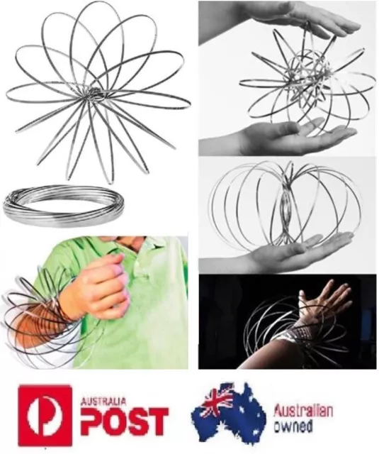 3D Magic Toy Arm Slinky Toroflux Flippyflux Flow Ring Spinner Dynamic Funny AU