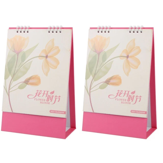 2 Pack Calendario Tavolo Decorativo Casa 2023 Degli Orari Ufficio Bene Bobina