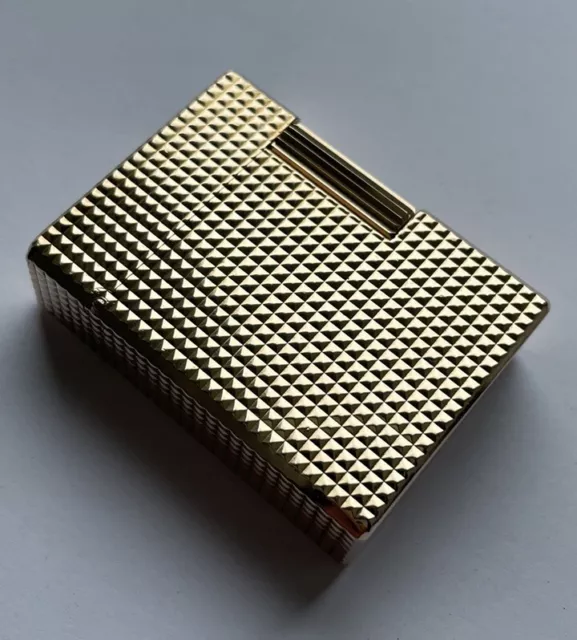 St Dupont Gold ‘Hobnail’ Ligne 1 (SMALL) Lighter -  Fully Overhauled & Superb