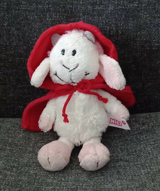 C1-Peluche doudou agneau mouton Nici déguisé petit chaperon rouge