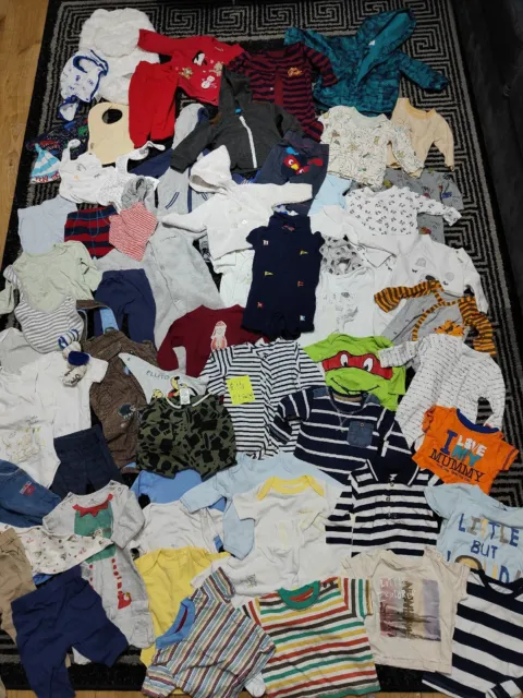 #111💙Huge Bundle Of Baby Boy Clothes 0-3-6months NEXT GEORGE F&F DISNEY H&M