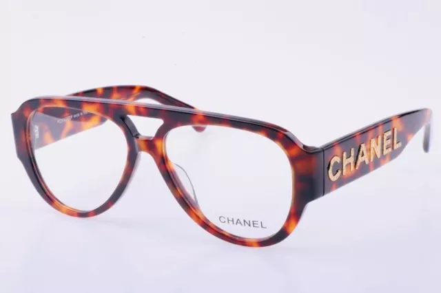 CHANEL CH 2089 296 52mm Brown Havana Quilted Cocomark Eyeglasses Italy