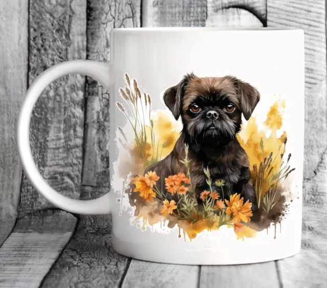 Pet Dog Mug, watercolour Brussels Griffon- Ideal Gift