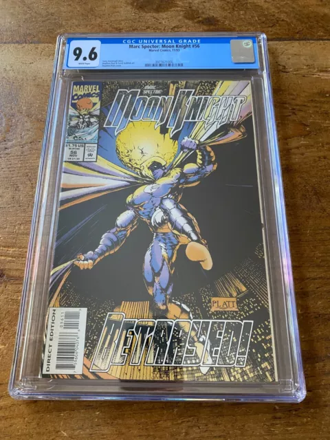 Marc Spector Moon Knight #56 Marvel Comics Cgc 9.6 - Stephen Platt Cover - 1993
