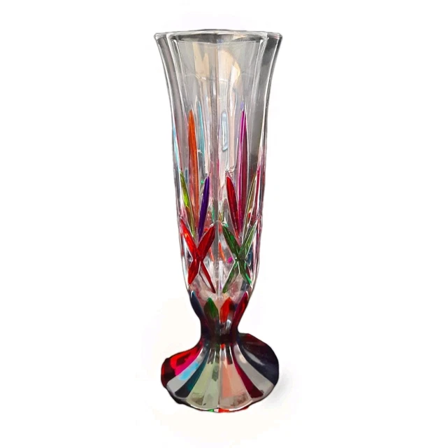 ヴィンテージ Due Zeta DECORATO A MANO ヴェネツィア DUE ZETA DECORATO A Mano Venezia Glass Bud Vase Made In Italy Rare