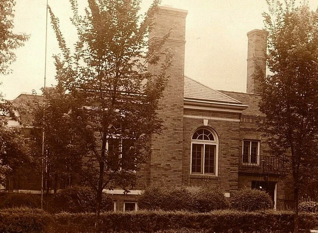 Rppc Vintage Postcard Real Photo Public Library North Chicago Illinois
