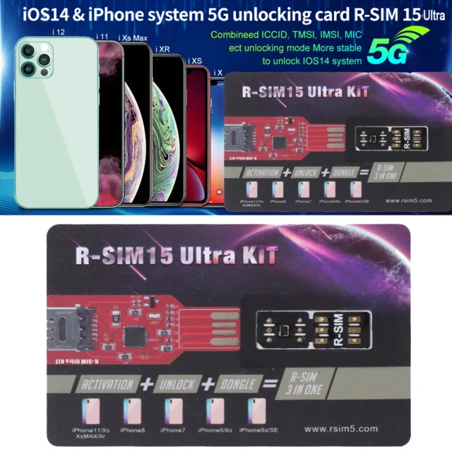 ULTRA KIT Unlock SIM Card Nano Perfect For iPhone 12 Pro XS MAX XR X 8 7 iOS14