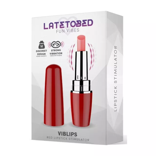 Stimulateur de clitoris Viblips 9.5 x 2.5cm forme de Rouge à lèvre vibromasseur