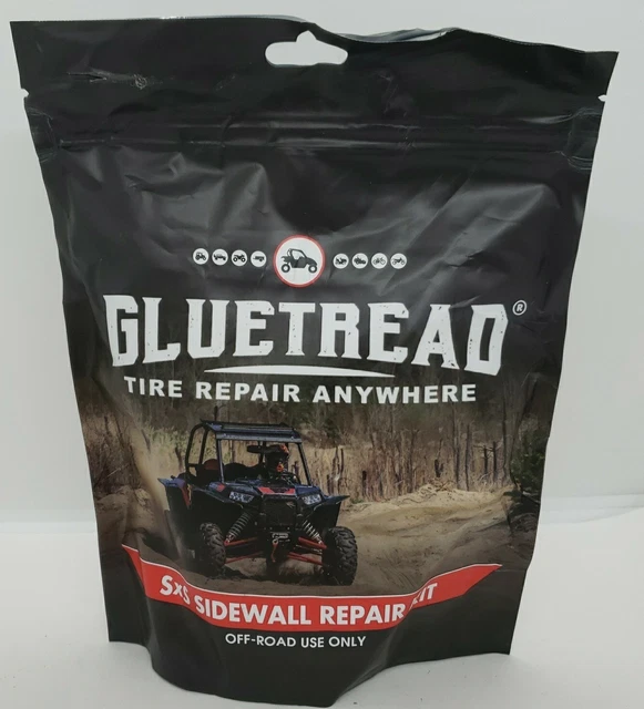 NEW GLUETREAD SXS Side by Side UTV Sidewall Tire Repair Kit Puncture