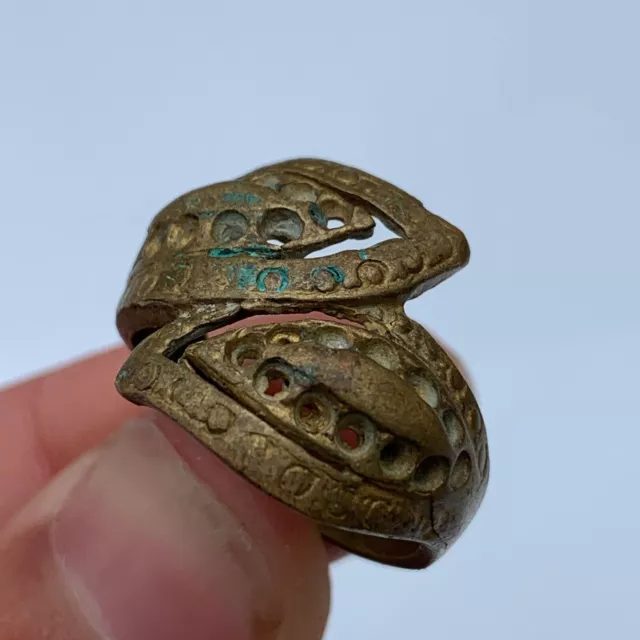 Genuine Antique Ancient Roman Celtic Bronze Ring Circa 100 Ad - 300 Ad