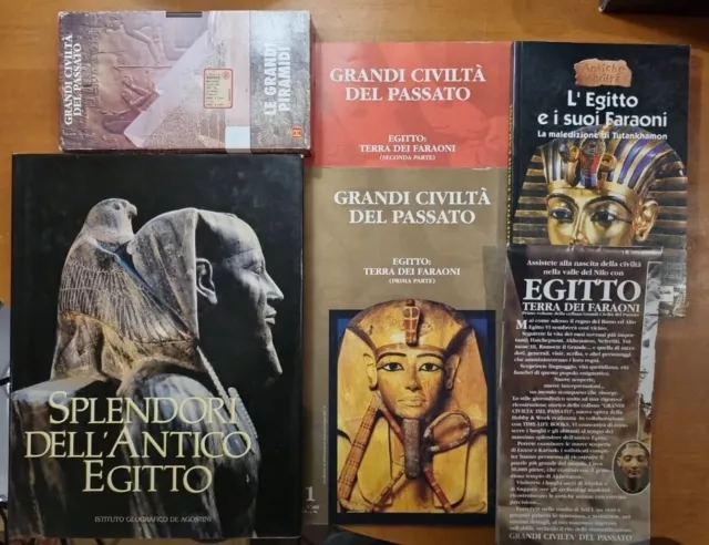 Lotto di 2 libri + 2 fasc. VHS depliant - Egitto e la Civiltà Egiziana-v. elenco