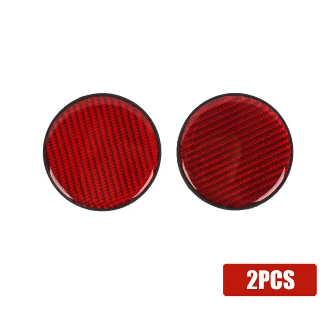 2X Car Cup Holder Pad Water Cup Slot Non-Slip Mats Carbon Fiber Red