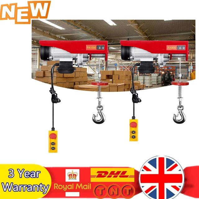 PALAN MOTEUR ELECTRIQUE Câble Levage Treuil Charge 200/600/800KG Palans