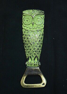 Owl Shape Brass Antique Style Bottle Opener Hand Carved Bottle Opener Decor VR89