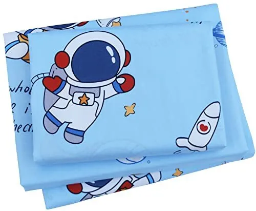Astronaut Space Universe Dream Cute Cartoon Twin 100% Cotton 3 Pieces Sheet