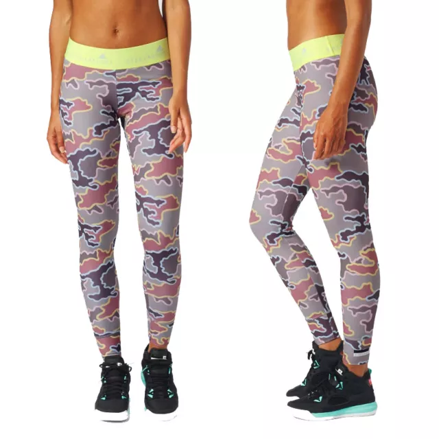 adidas Stella McCartney Womens Tight Camo Stellasport Gym Training Yoga Leggings