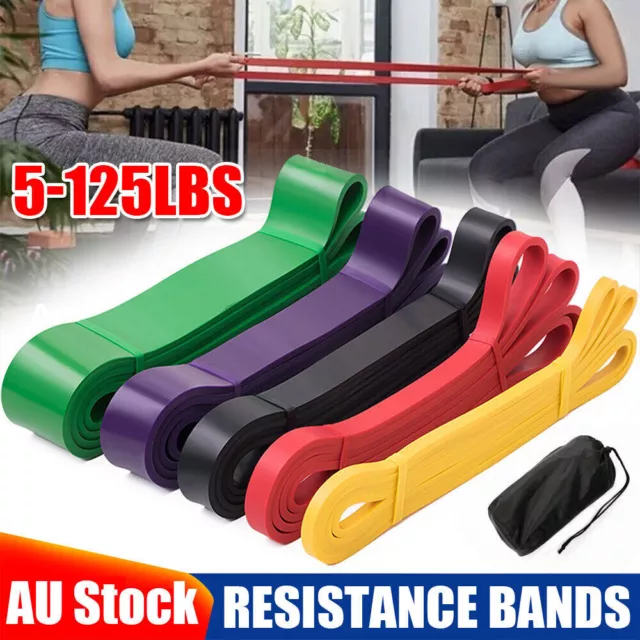 Heavy Duty Resistance Band Set Power Loop Exercise Yoga Gym Fitness Workout Band