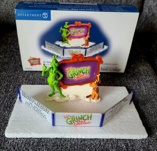 Dept. 56 Dr. Seuss How the Grinch Stole Christmas Movie Premiere #55103     (S3)