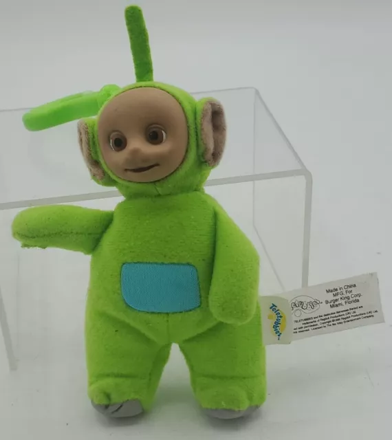 Burger King Kids Club Teletubbies Finger Puppet Toy Clip - Green Dipsy Vintag