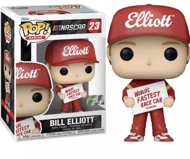 Funko POP #23 NASCAR BILL ELLIOTT With World's Fastest Car Sign