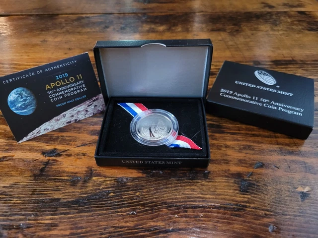 2019 Apollo II 50th ANNIVERSARY COMMEMORATIVE COIN Proof Half Dollar C.O.A