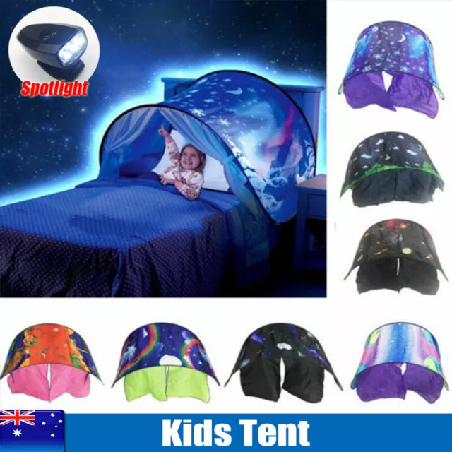 Fancy Dream Tents Kids Child Unicorn Space Foldable Tent Indoor Bed House Pop-up