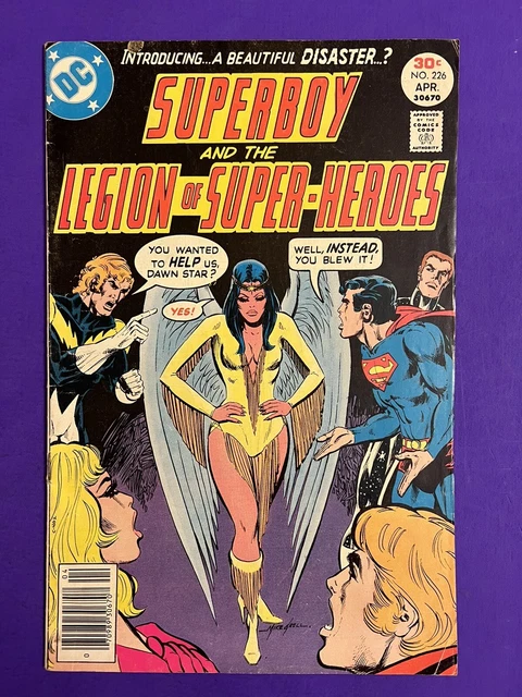 Superboy and the Legion of Super-Heroes #226 1977 DC 1st App. Dawnstar FN 💥