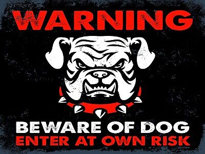 Warning "Beware of Dog Enter at own risk" - 24x18 DOUBLE SIDED yard sign S46