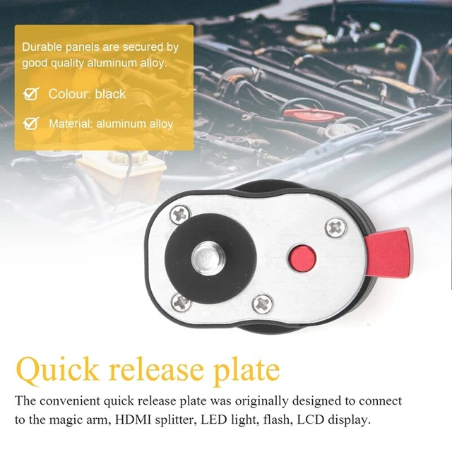Field Monitor Release Plate for LCD Monitor Arm LED light Camera Camcorder  I1T6 3