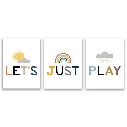 Playroom Sign, Playroom Wall Decor, Play Sign for Playroom Wall, Kids Wall Ar...