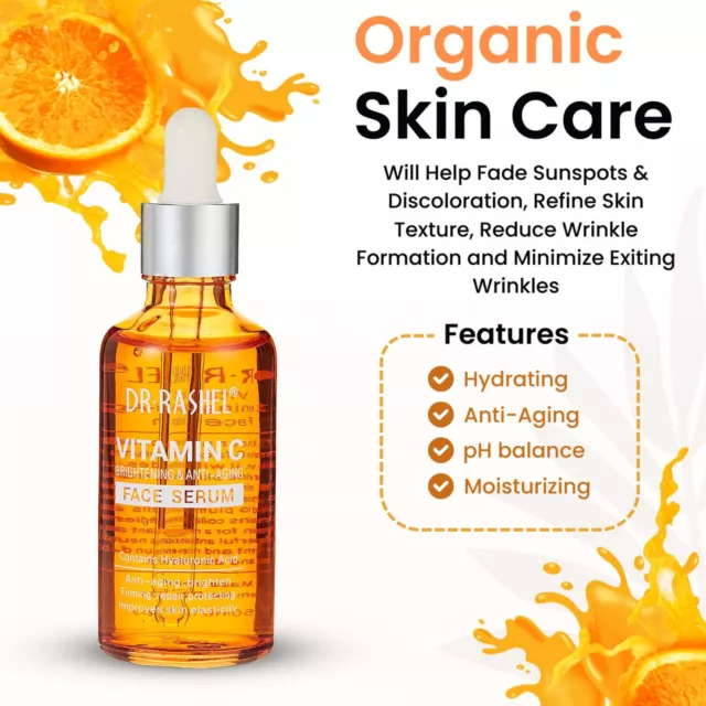 Gesichtsserum Vitamin C rein stark hyaluronisch straffend Anti-Falten-Anti-Aging