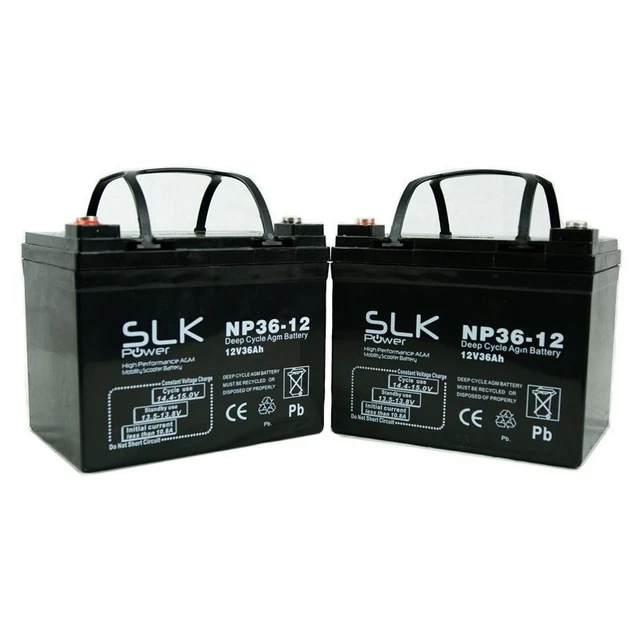 PRIDE REVO 2 x 12v 36AH SLK POWER MOBILITY SCOOTER BATTERIES £143.76