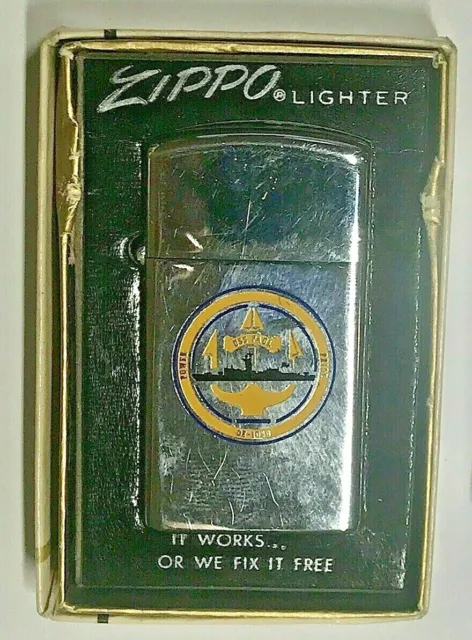 Zippo Lighter USS PAUL DE-1080, VINTAGE, Double Sided. ORIGINAL BOX 3597.24 2