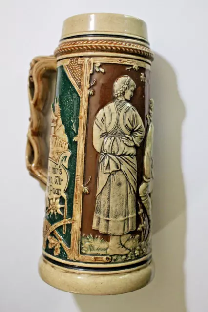 German Beer Stein Tall Large Mug Germany Vintage Antique Rare Unique Item