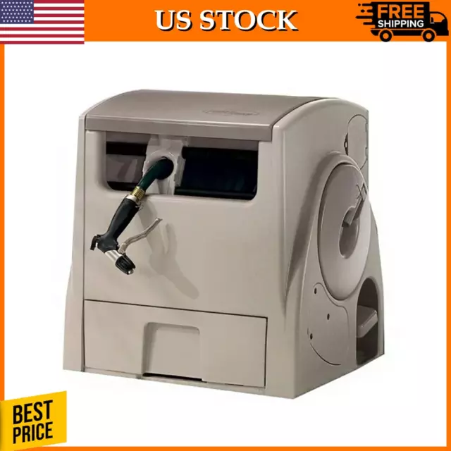 100 ft. POWERWIND® Auto Power Rewind Hose Reel, Light Taupe - NEW