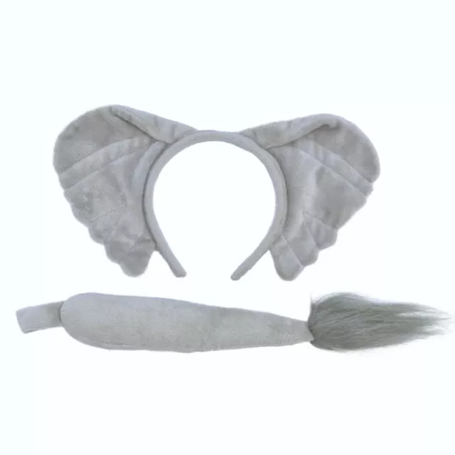 Adulto/Bambino Elefante Orecchie e Coda Set Costume Fascia Accessorio