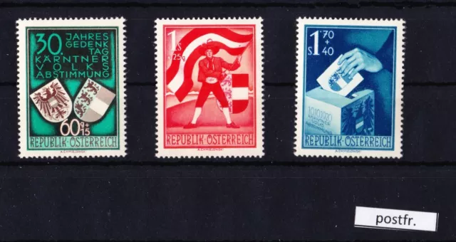Österreich 1950** Kärntner Abstimmung (ANK 964-966) postfrisch!