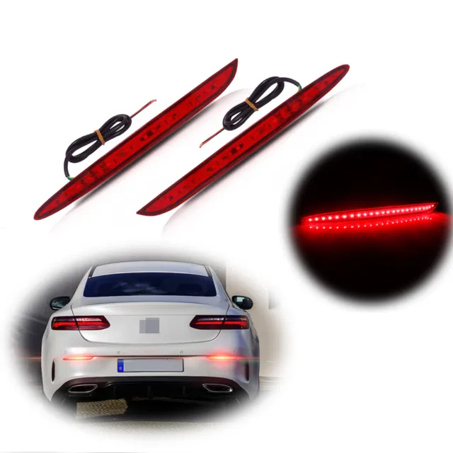 2X Red Lens LED Brake Light w/Sequential Turn Signal For Benz 16-up E-Class W213
