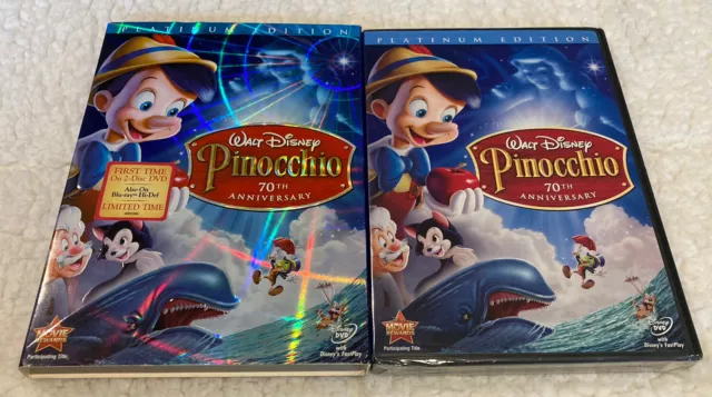 SEALED Pinocchio (DVD, 2009, 2-Disc Set, 70th Anniversary Platinum Edition) NEW