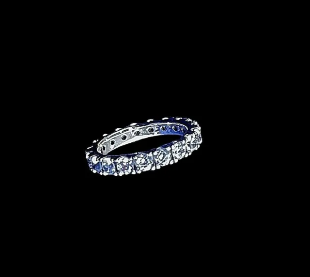 Pandora Sparkling Row Eternity Ring, Sterling Silver S925Ale, With Pouch