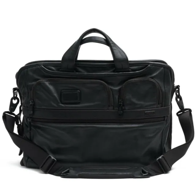 Tumi Bag Briefcase Business Men'S Leather Genuine Black 96114D2 Alpha2