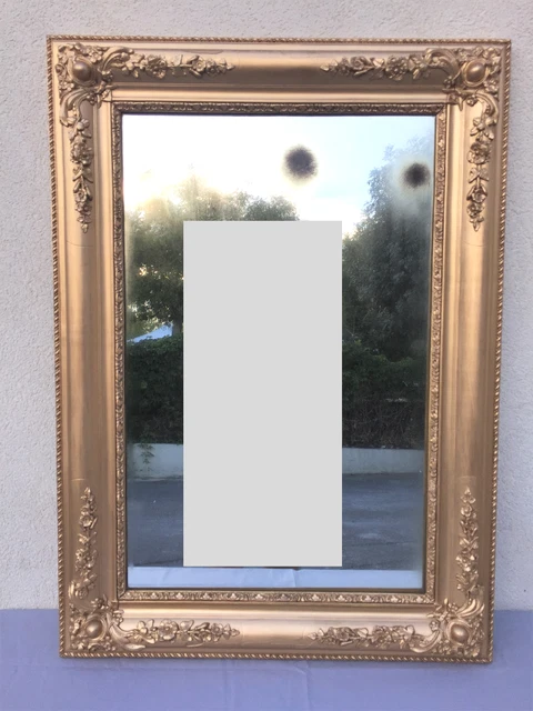 Cadre XIXe Siècle Style Louis XV Bois Stuc Doré 50x40 Feuillure 30x40 Cm Sb