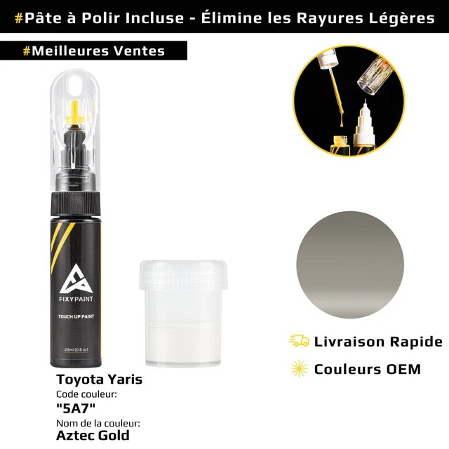 PEINTURE DE RETOUCHE pour Toyota Yaris Code: 5A7 Aztec Gold EUR 22,99 ...