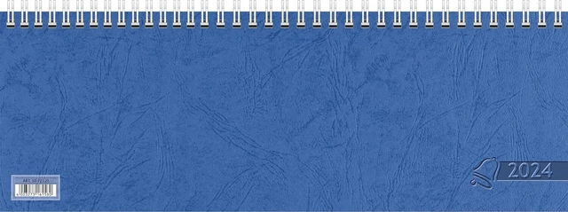 Glocken Wochenkalender 2024 2 Seiten = 1 Woche Blattgröße 29,7 x 10,5 cm blau