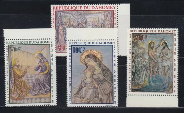 Dahomey 1968 Christmas Paintings Sc C89-C92 mint never hinged