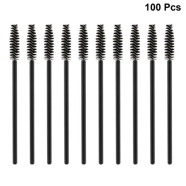 100 piezas varita desechable de viaje con cepillo de extensión de pestañas
