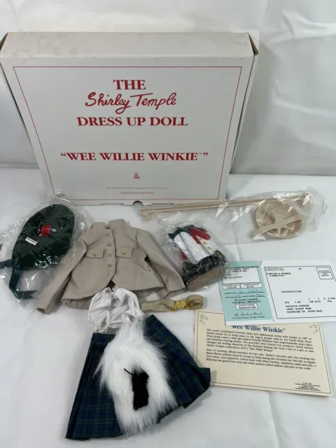 Danbury Mint The Shirley Temple Dress Up Doll Wee Willie Winkie Outfit 16"