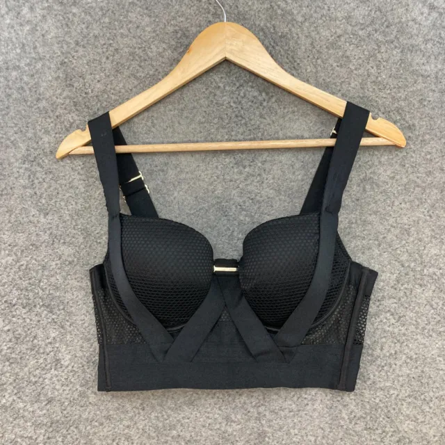 Invisible Push-Up Bra Strapless Backless Adhesive Bra Sml Med A-B Black 