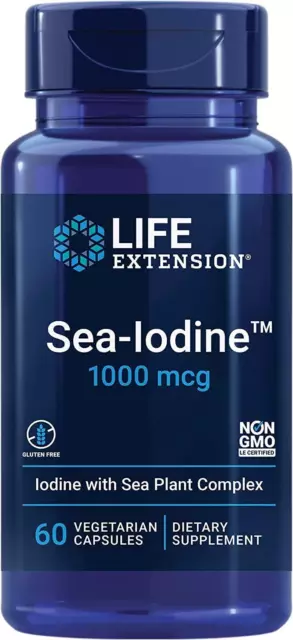 Life Extension Sea-Iodine 1000mcg 60 Vegetarian Capsules Thyroid Metabolism