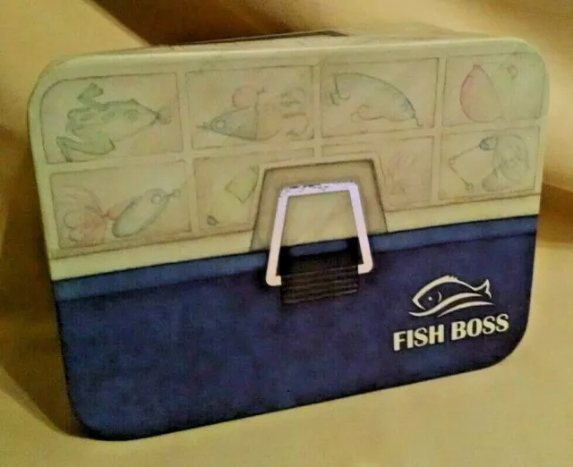 Fish Boss Box Gift Storage Lid New Mary Jo Hull Fishing Tackle Lure Large Size.